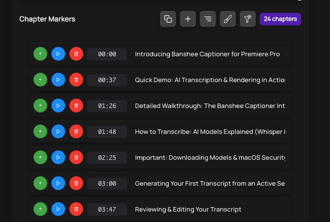 Creating Chapter Markers in Premiere Pro